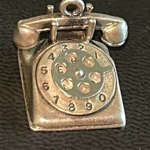 Vintage  BEAU Sterling Silver Rotary Phone Charm